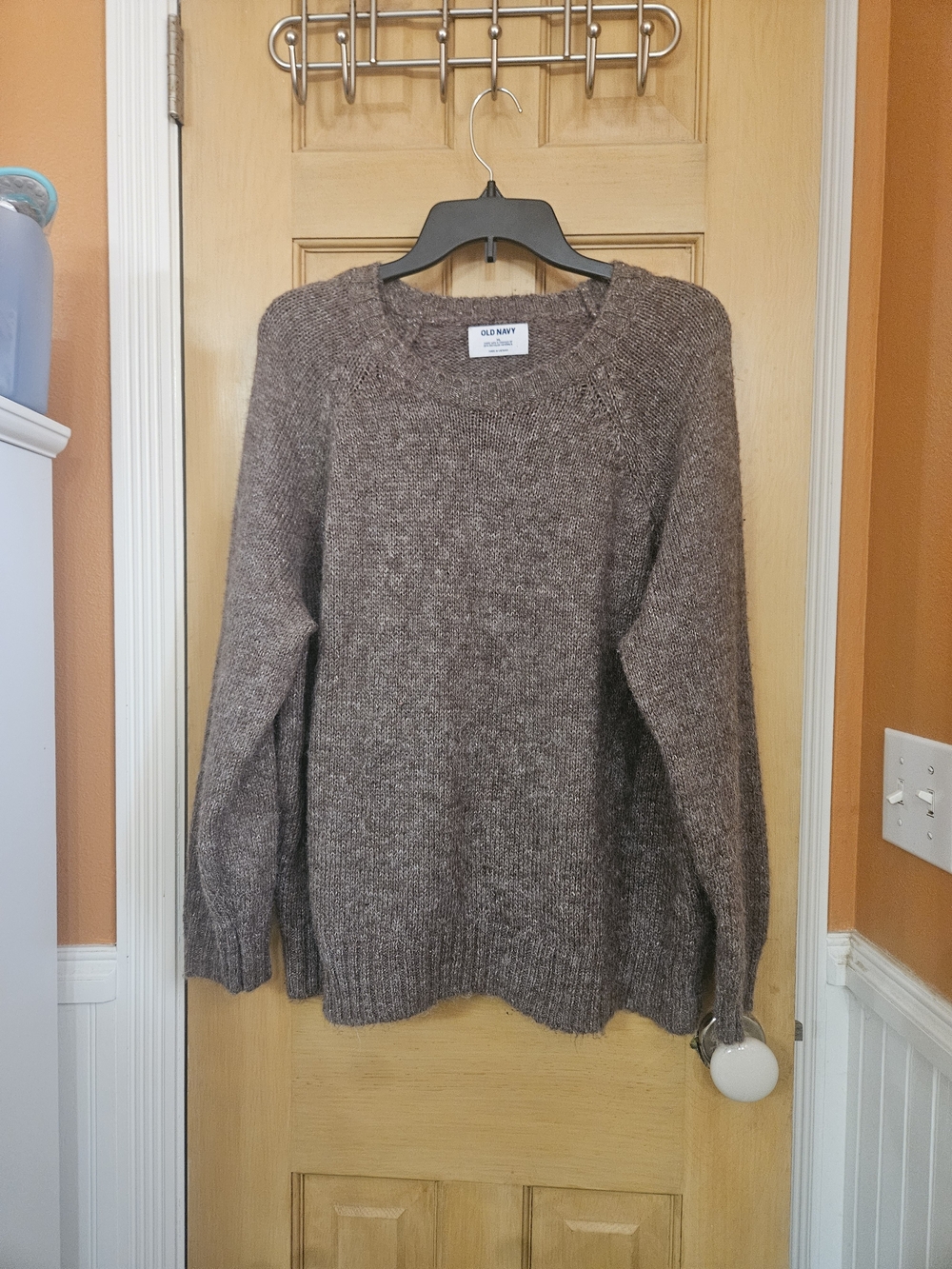 Old Navy Women's Heather Brown Crewneck Sweater